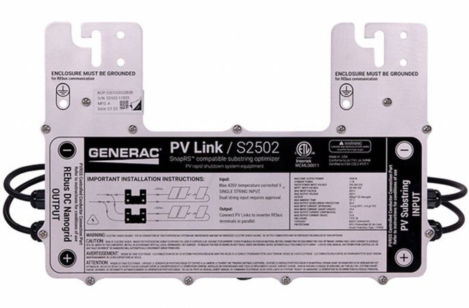 Generac S2501 PV Link Substring Optimizer