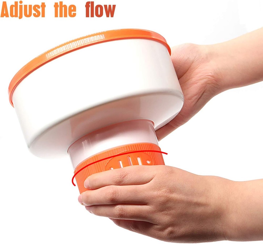 Pool Chlorine Floater, 7" Diameter Floatation Device can accommodate 3" Tablet C