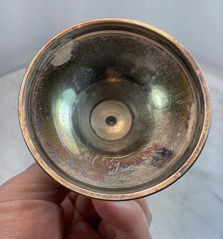 Vintage Silver Plated Kiddish Cup Wine Goblet Judaica