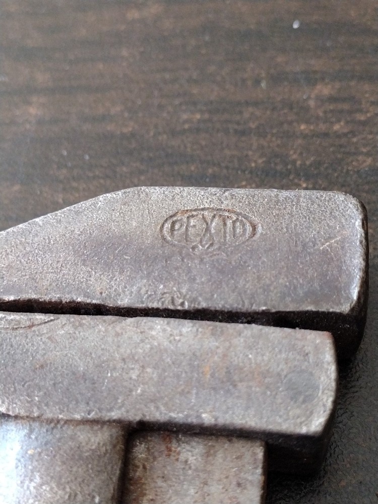 Vintage Pexto Adjustable Monkey Pipe Wrench Hammer 6.5" Solid Bar Made In USA