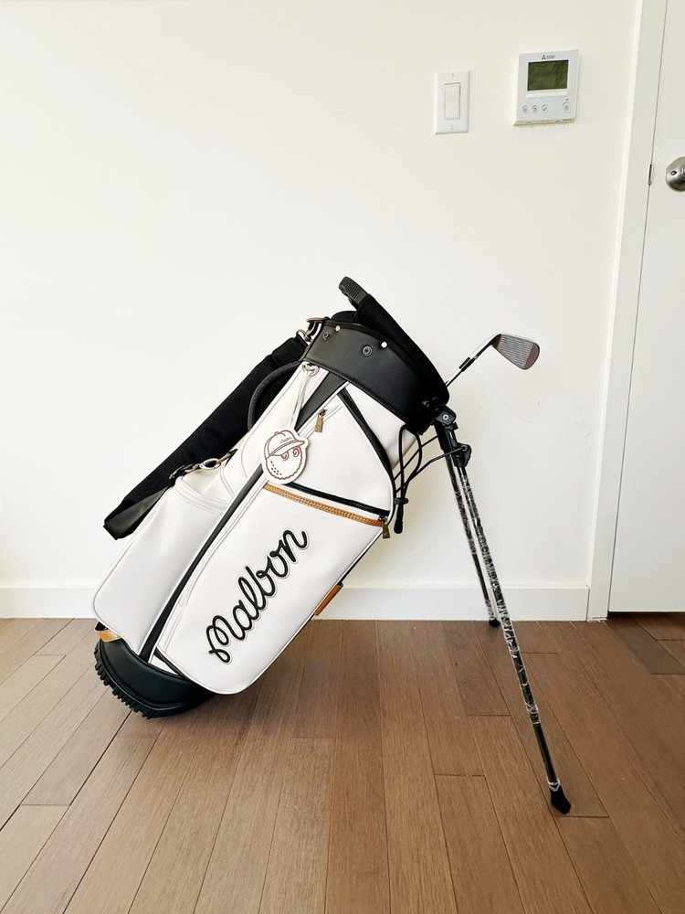 Malbon Basic Performance Golf Stand Bag WHITE CREAM 2024/25 Collection