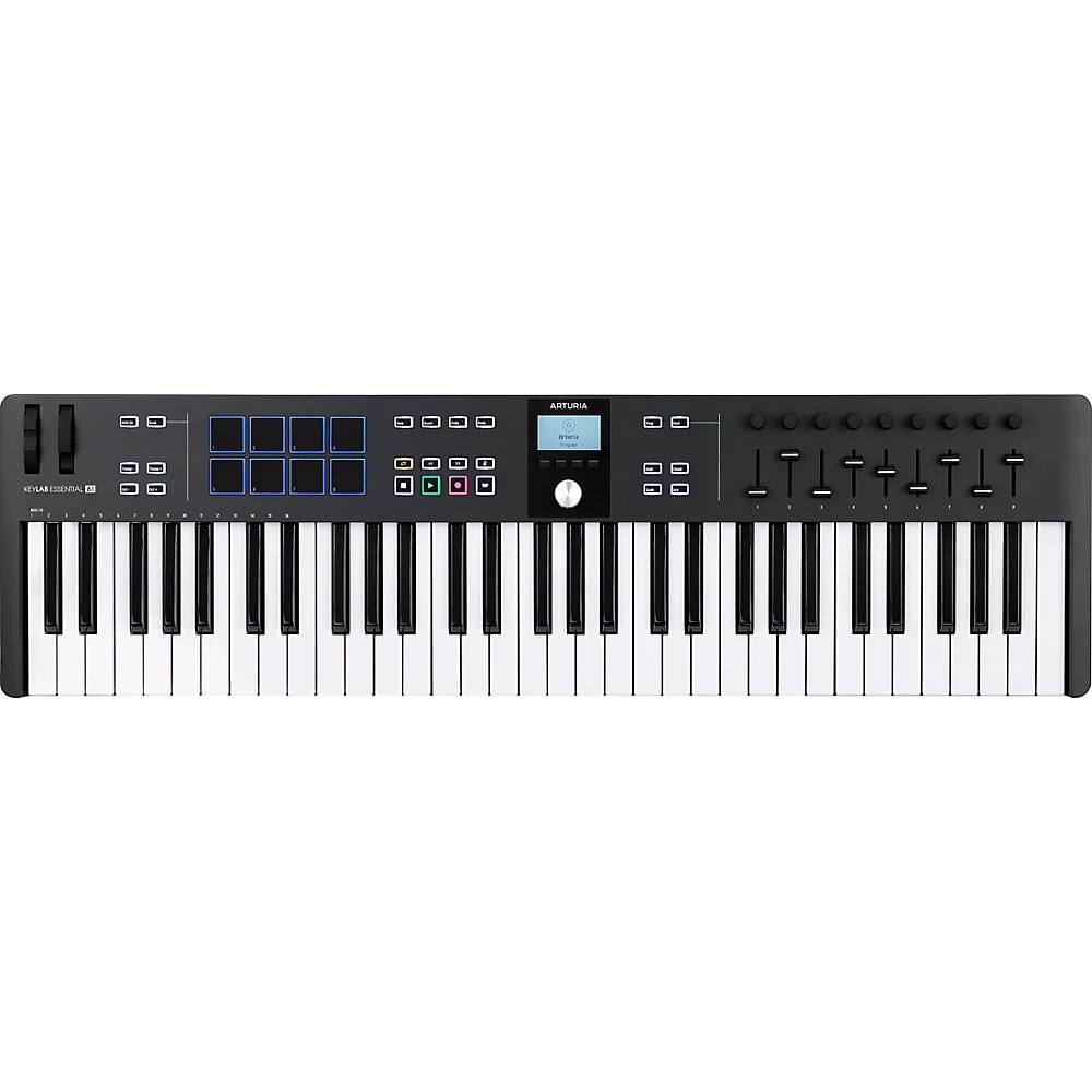 Arturia KeyLab Essential 61 mk3 MIDI Keyboard Controller Essentials Bundle Black