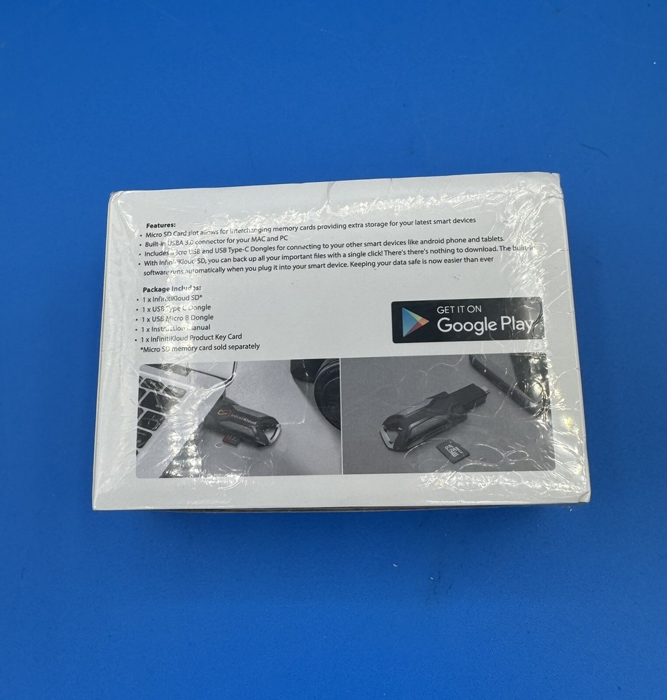 InfinitiKloud Charge USB Drive Compatible with Pc Mac Android IOS Devices NEW