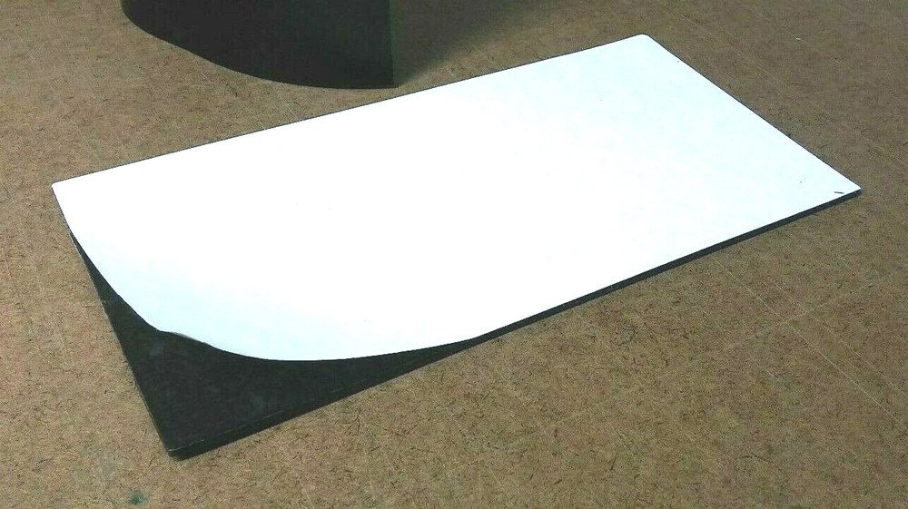 Neoprene Rubber Solid Sheet w/ Peel-Back Adhesive 1/8"Thk x 4" W x 12" L Pad