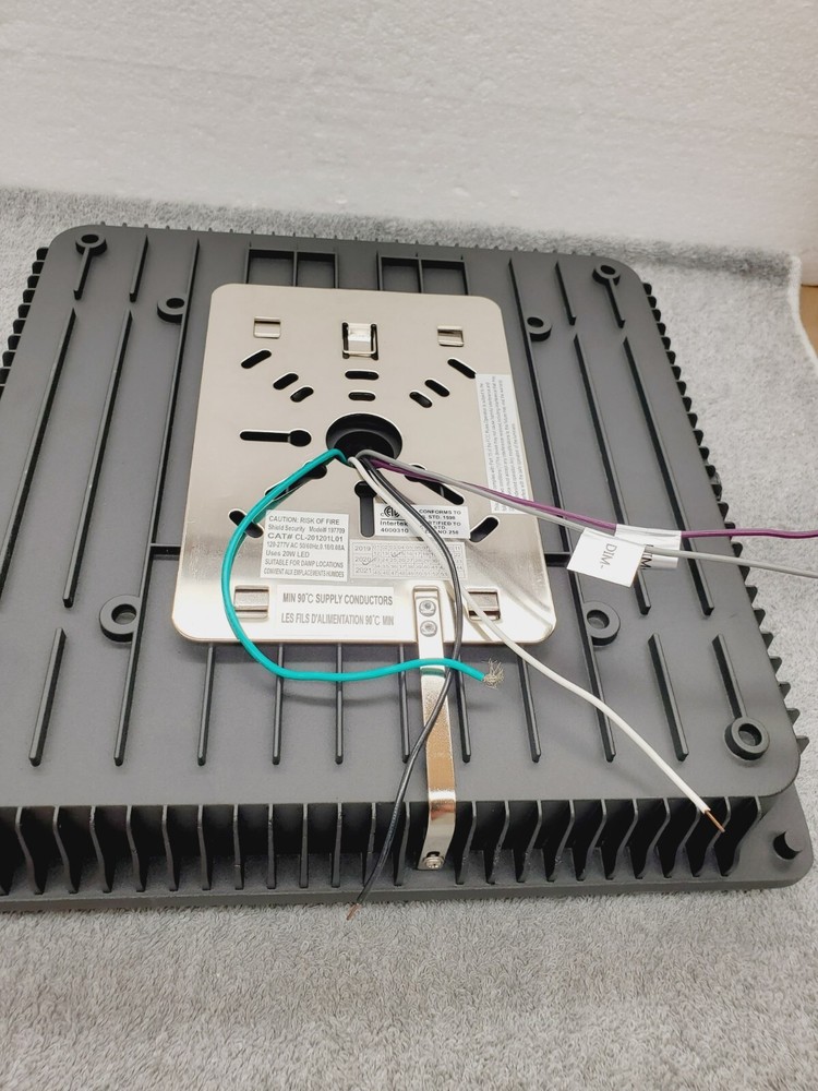 20W LED Low Profile Canopy Ceiling Mount Light Shield Security 197709 Black 5K