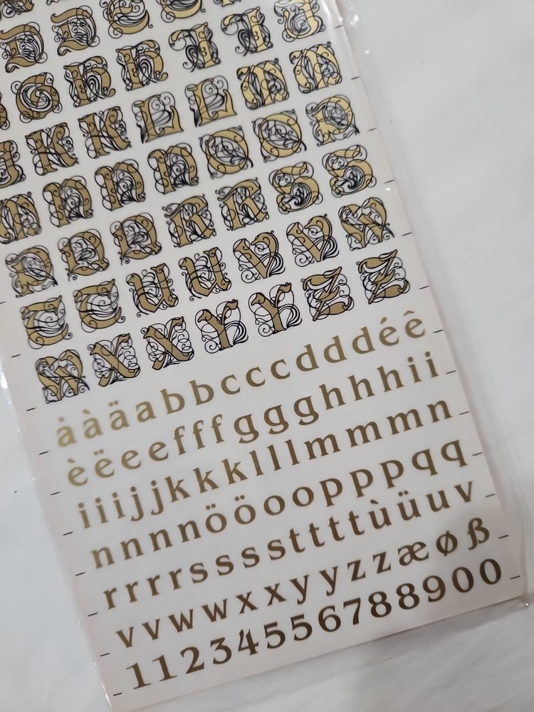 DECAdry 649 - Transfer Letters, Dry Transfer - Gold