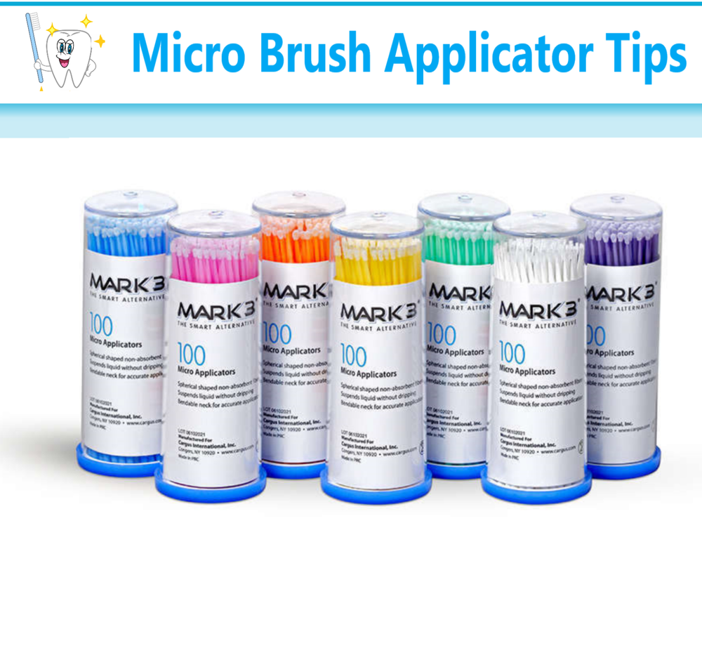 100-1000 Microbrush Micro Brush Applicator Tips Regular, Fine, Super Fine Dental