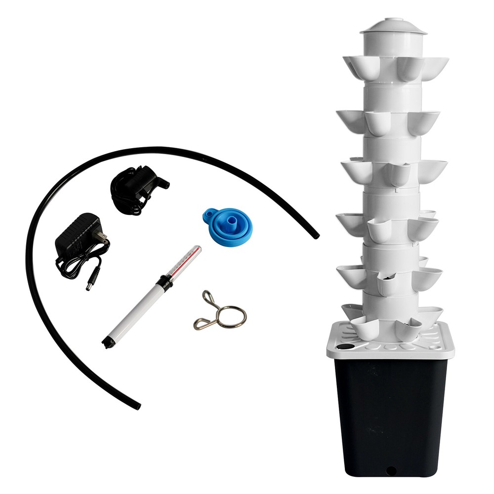 Vertical Hydroponics Tower Indoor Growing System Garden Kit Vegetable Plant Gift