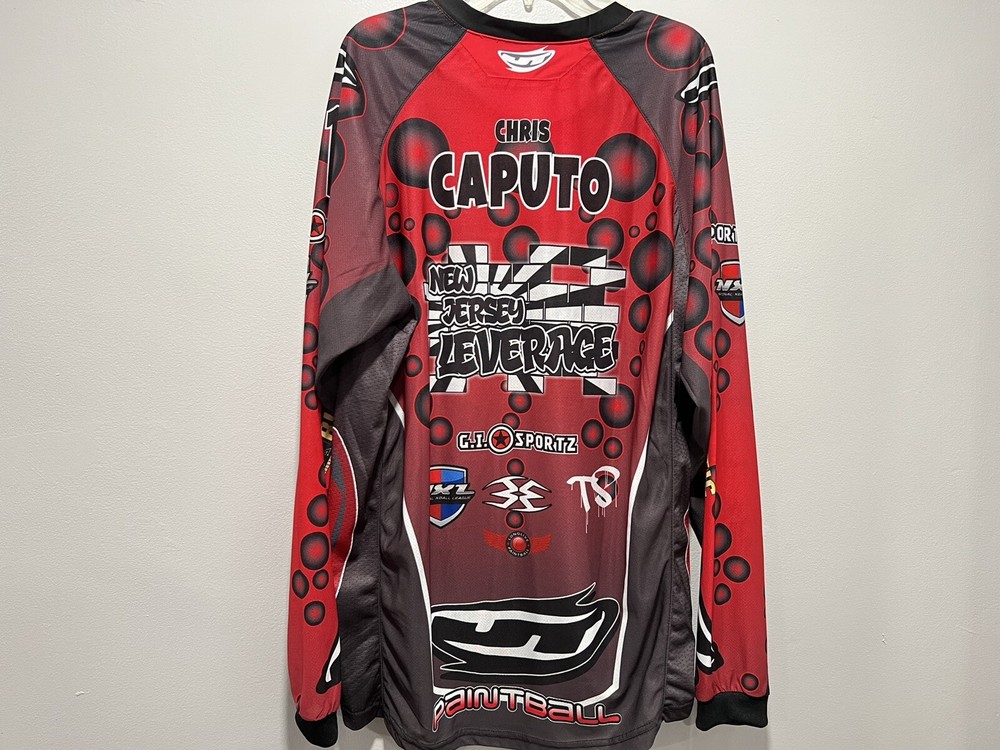 JT PAINTBALL JERSEY LEVERAGE bubbles Red NXL