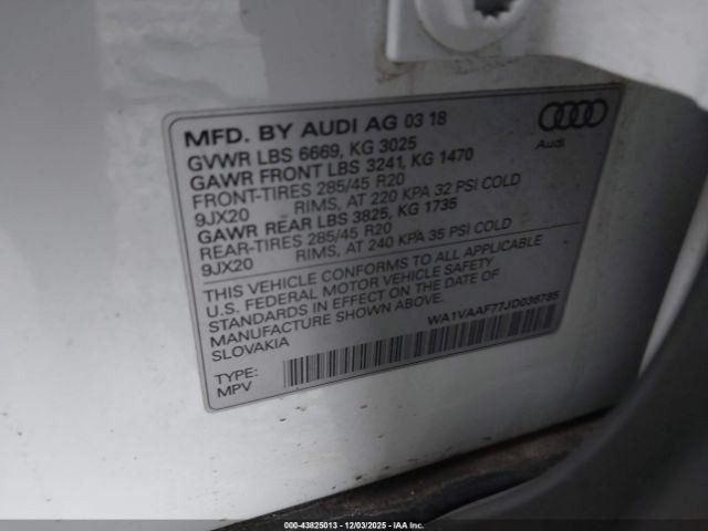 Q7 AUDI 2018 Glove Box 4955346