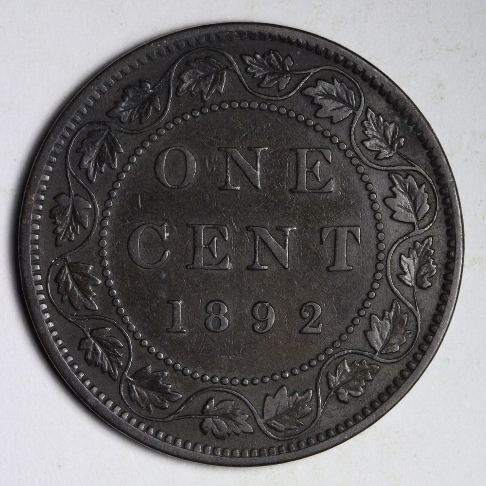 1892 Canada Large Cent FINE E181 TL