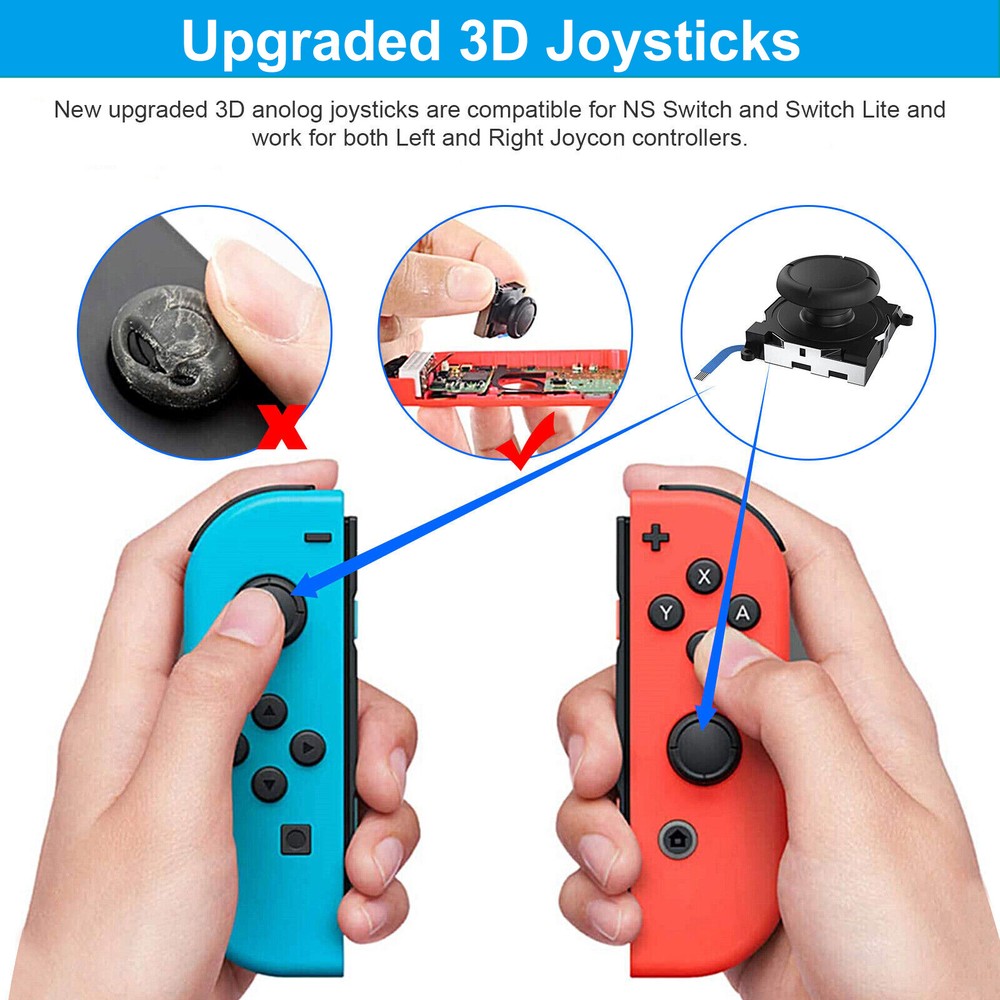 68PCS for Nintendo Switch Joy-Con 3D Joystick Analog Replacement Repair Tool Kit