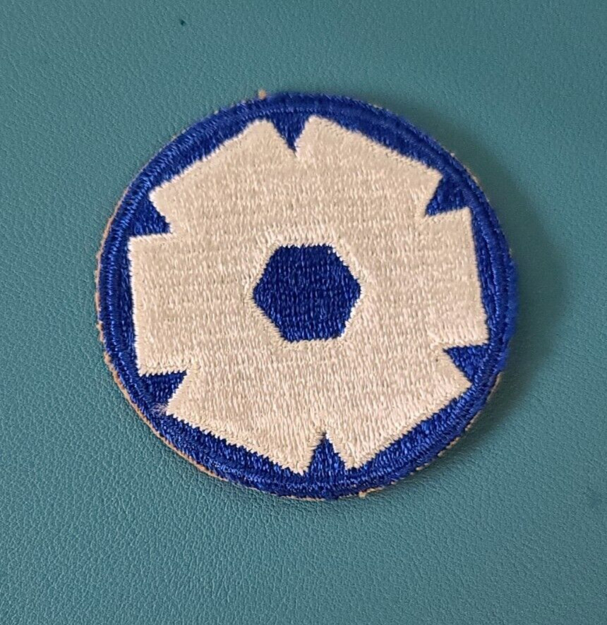 6th Service Command-Cut Edge-Snow Back Patch-Ribbed--------------Original WW-2 *
