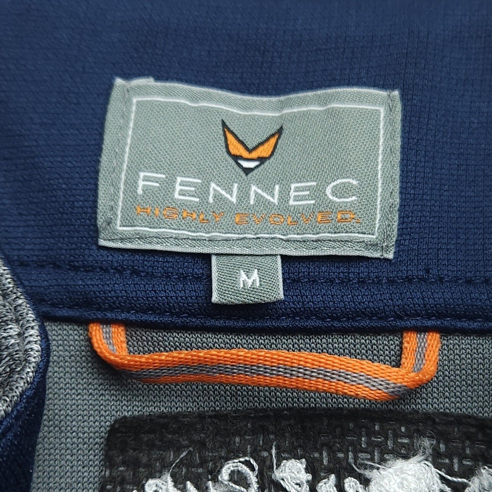 Medium Fennec Vest Mens 1/4 Zip Pullover Vest Golf Gray Polyester