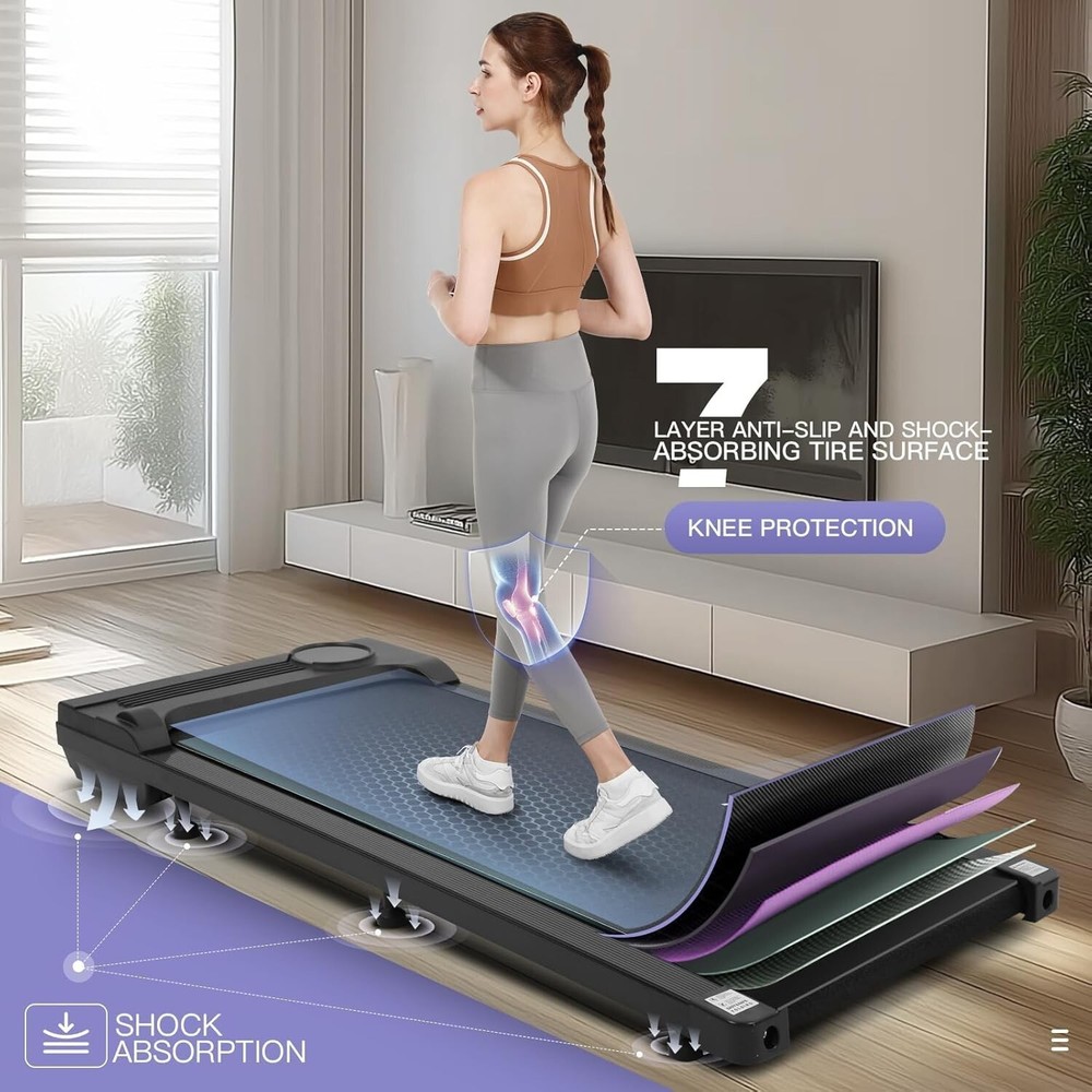 Foadble Treadmill with 8% Incline&Led Display Treadmill Portable with Handrail**