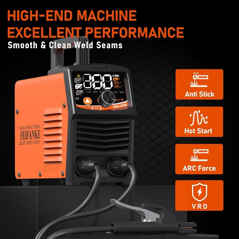 Beginner-Friendly Stick Welder with Smart MMA Technology & Complete Accessories