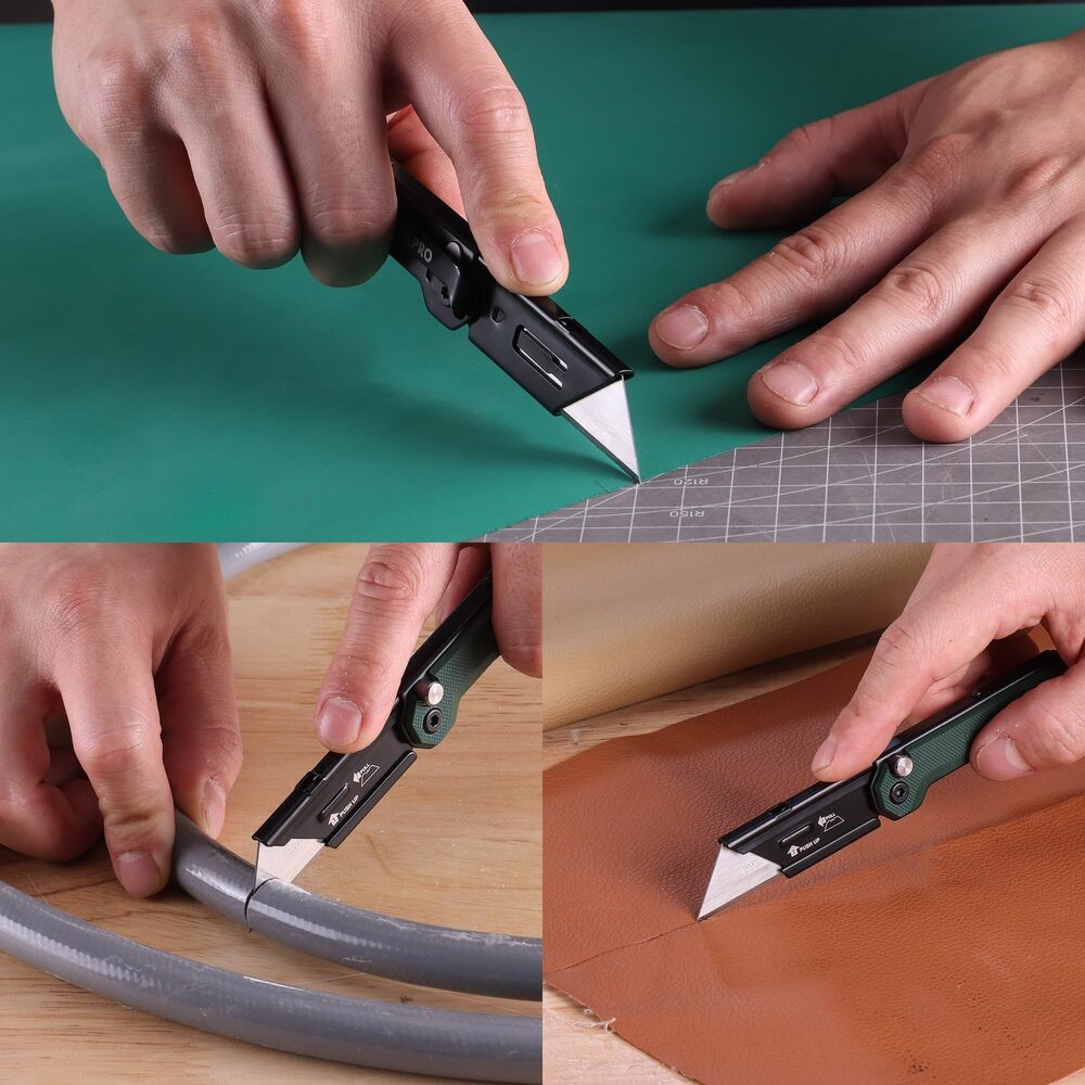 WORKPRO Folding Utility Knife Box Cutter Quick Change Blade Mini Knife Fast Open