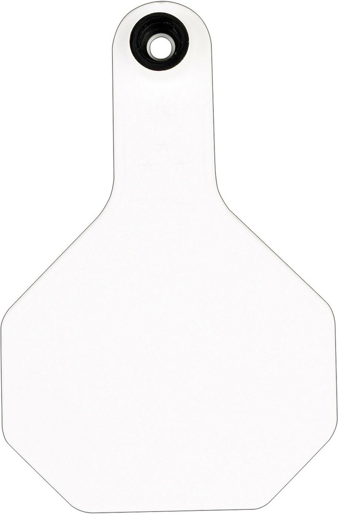 Y-Tex 3 Star Medium Blank Cattle Ear Tags 25 Count White