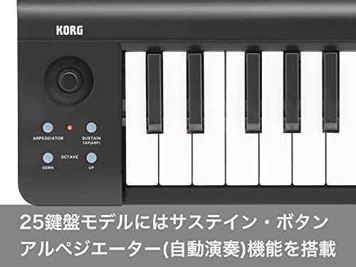 KORG Microkey-25 kMIDI Keyboard Controller USB Pass Power DTM Plug -in attached
