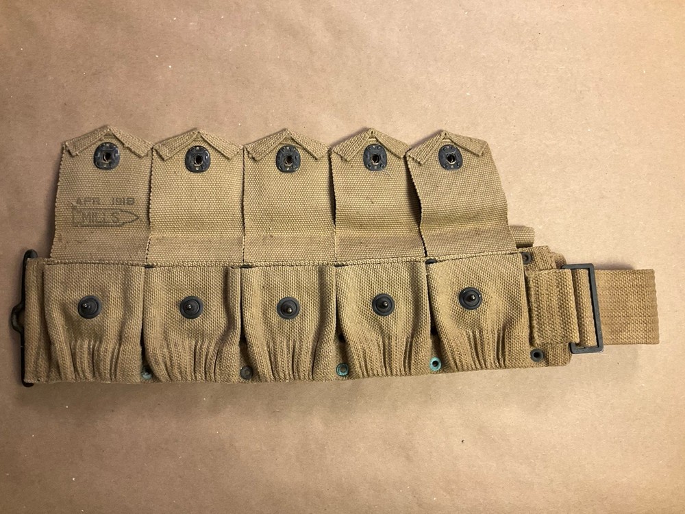 WW1 US Army Ammo Belt Mills 1918