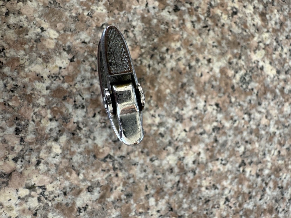 Vintage Ronson Gem Lighter Green w/ Silver Trim