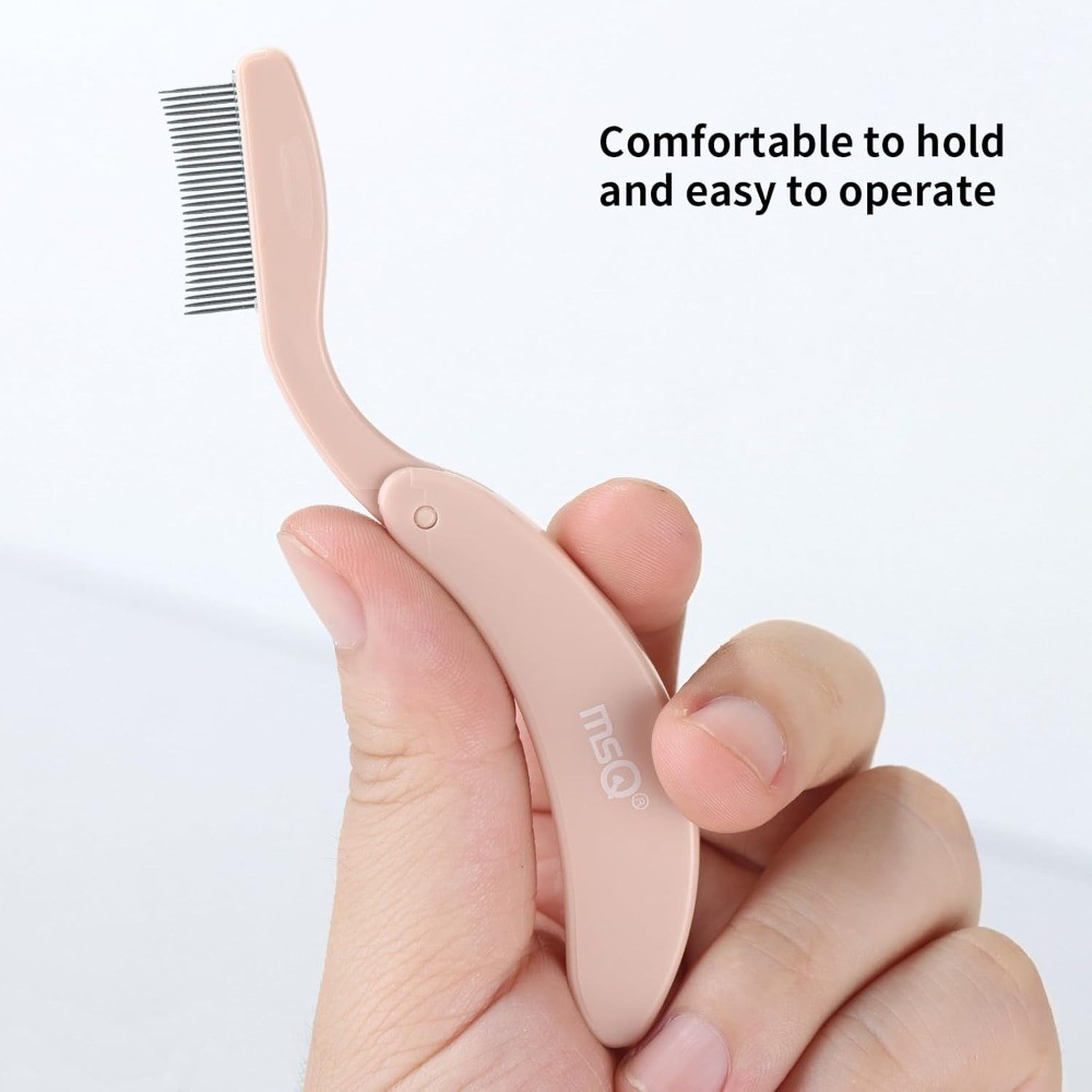 Folding Eyelash Comb and Separator Tool, Eyelash Makeup Brush for Separating and