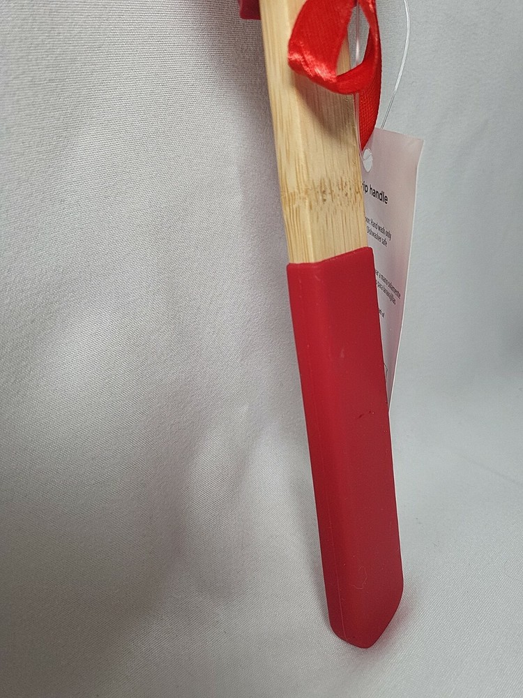 Holiday Time Red Spoon with Silicone Rest & silicone handle