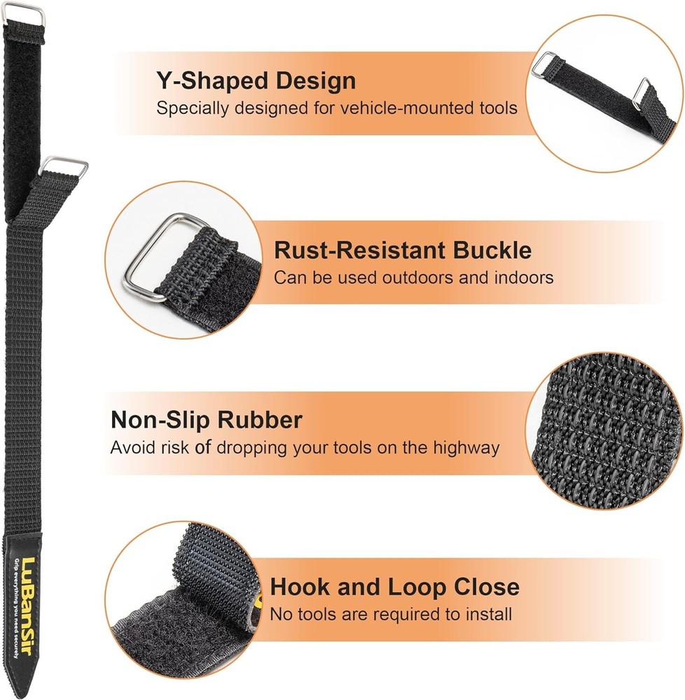 Adjustable Shovel Holder for Roof Rack - 4 Pack - Mount Tools & Equipment Easily