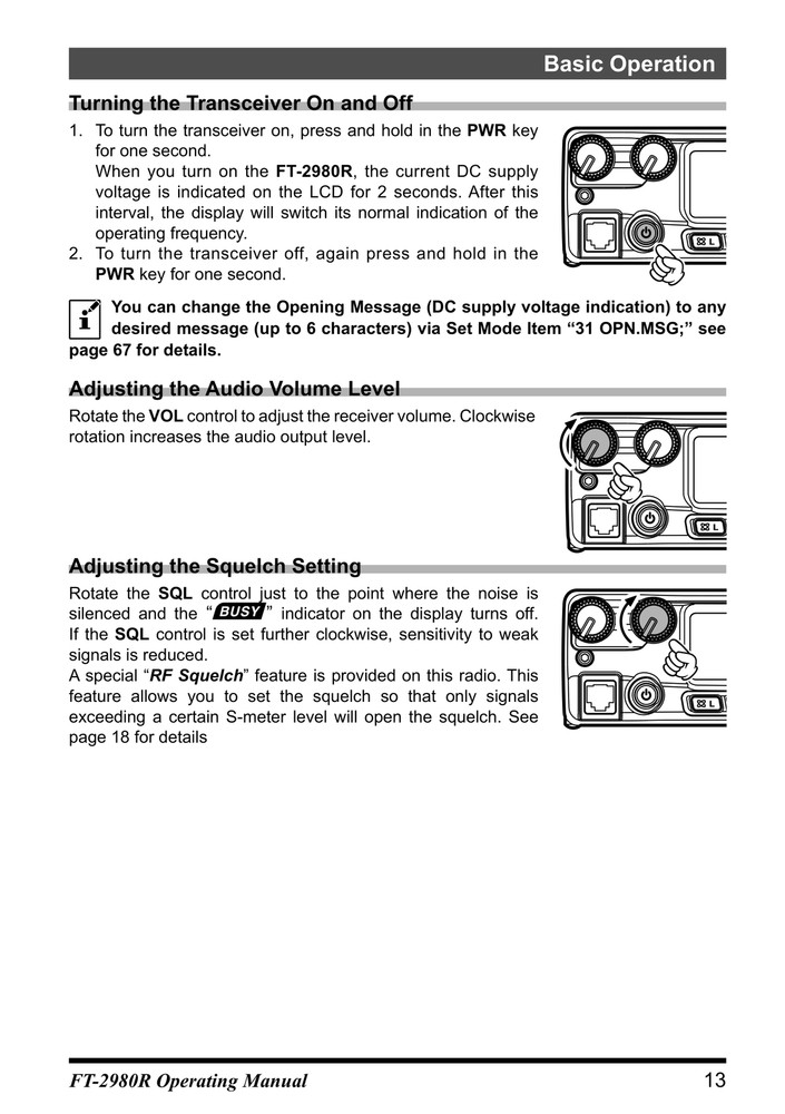 Yaesu FT-2980R — Operating Manual Guide Reference — 80 Pages — Half Size 5.5x8.5