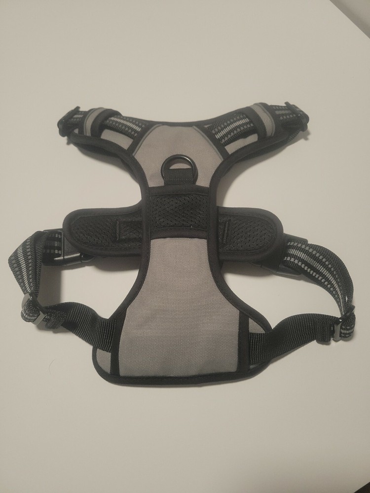 rabbitgoo Dog Harness, No-Pull Pet Harness w/ 2 Leash Clips, Adjustable Tan Med