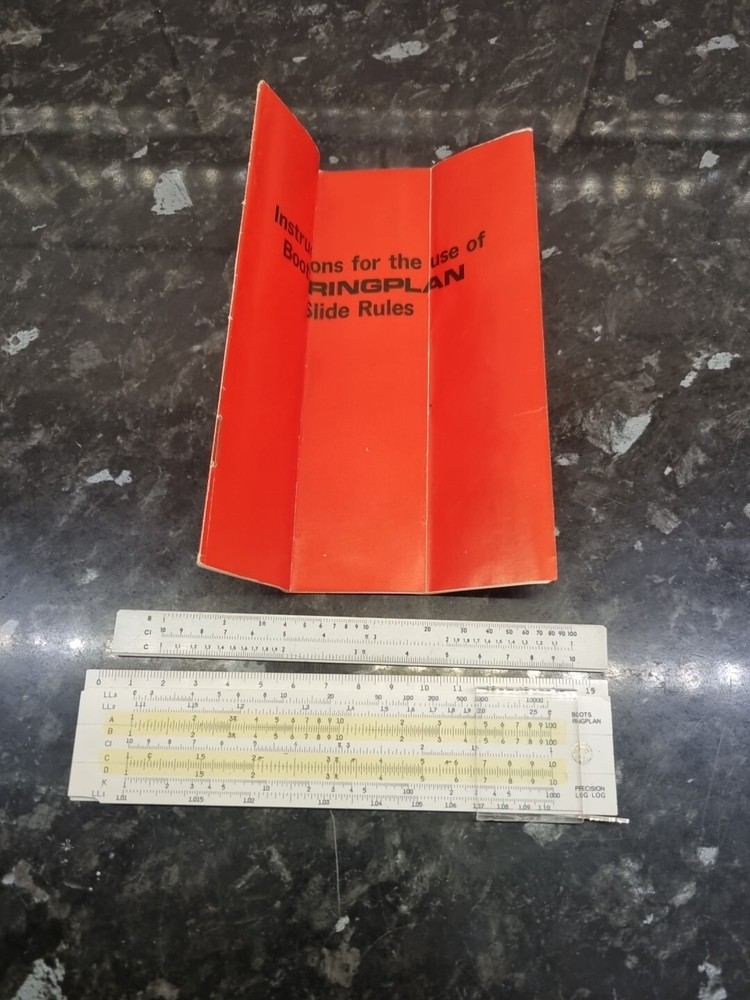 Vintage Boots Ringplan Slide Rule