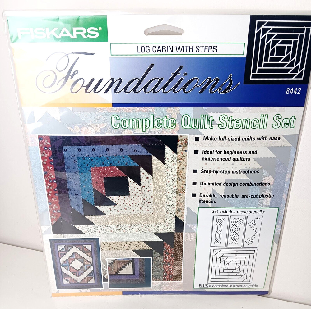 Fiskars Foundations Quilt Stencil Set Log Cabin with Steps Template #8442