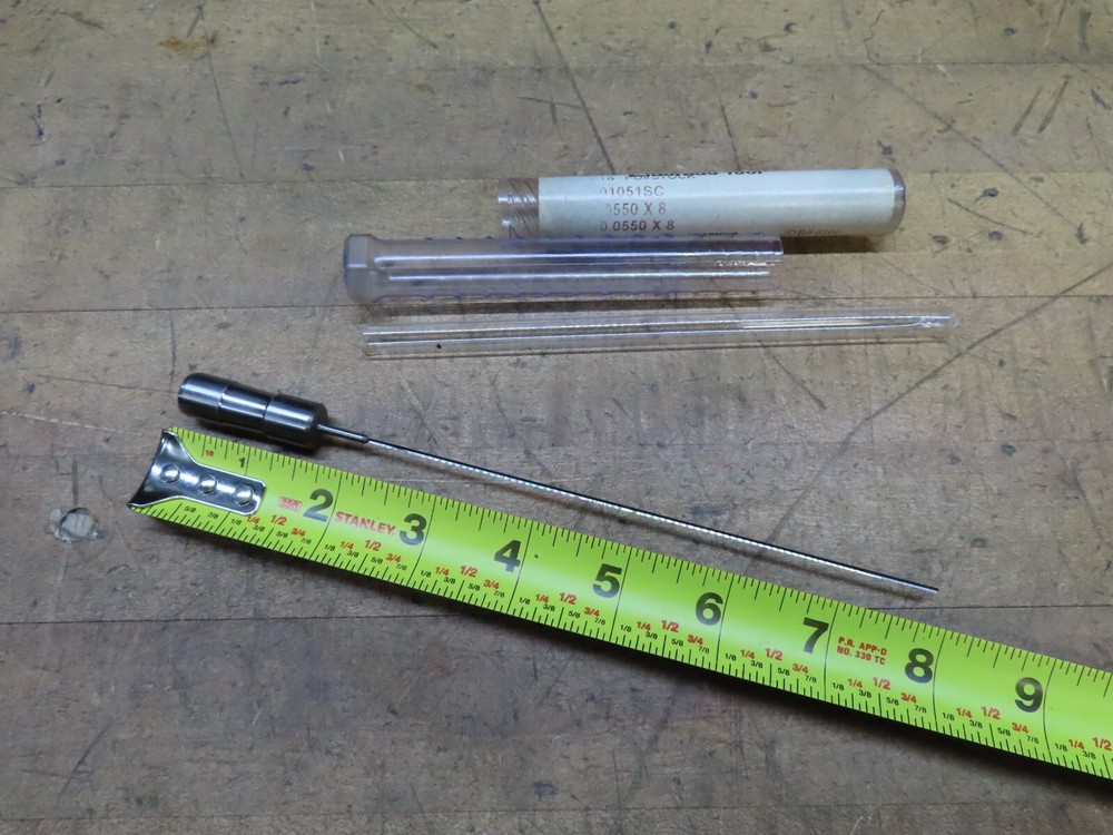 Eldorado 0.0550" X 8" coolant thru solid carbide gun drill 1/2" shank (@D48)