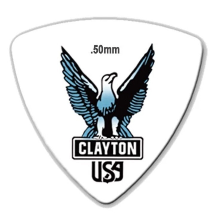 Clayton Acetal Rounded Triangle Guitar Picks .50mm 4 Picks