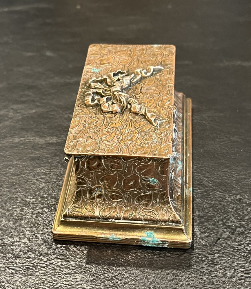 Edwardian Brass Stamp Box