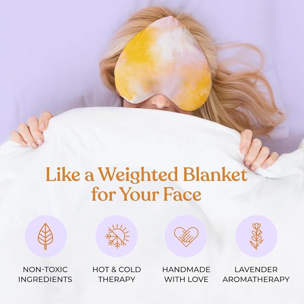 Heart Shaped Weighted Eye Pillow With Lavender Scent
