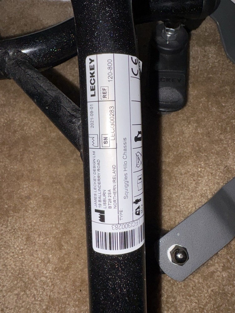 Leckey Squiggles Seating System Size 1 Hi-Lo Chassis