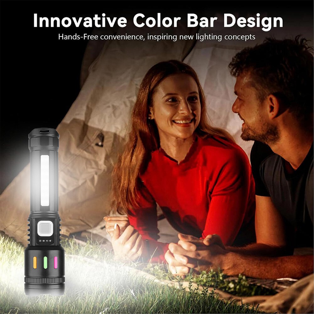 2 x 990000000Lumen Super Bright LED Flashlight Tactical Rechargeable Work Lights