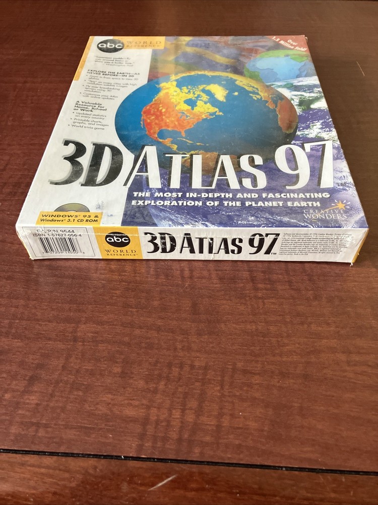 ABC World Reference- 3D Atlas 97 PC Software- Creative Wonders