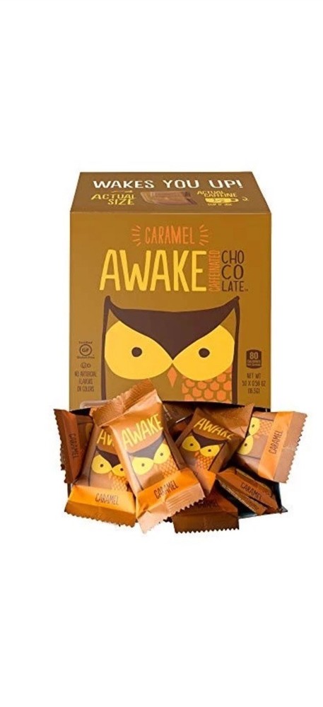 Awake Caffeinated Chocolate Energy Bites, Caramel, 50 Count