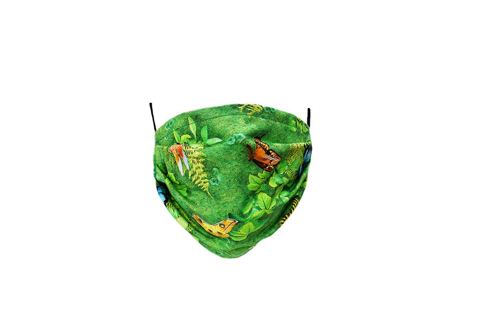 Green Butterfly Face Mask