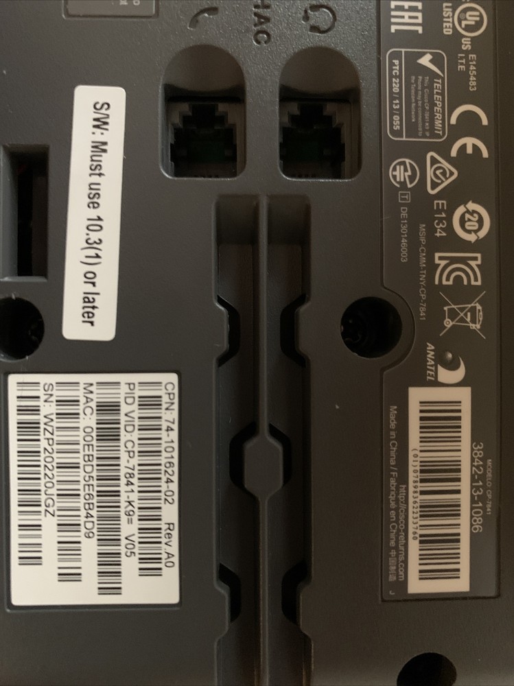 Cisco CP-7841-K9 [GRAY+SILVER][4 LINES][USE WITH CUCM][MINT CONDITION]