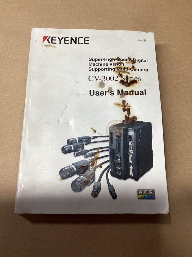 Keyence CV-3002 SERIES USERS MANUAL #138M81