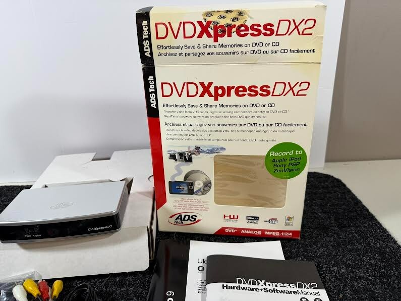 ADS Tech DVD Xpress DX2. Convert Media From Devices to Video. CD is MISSING.