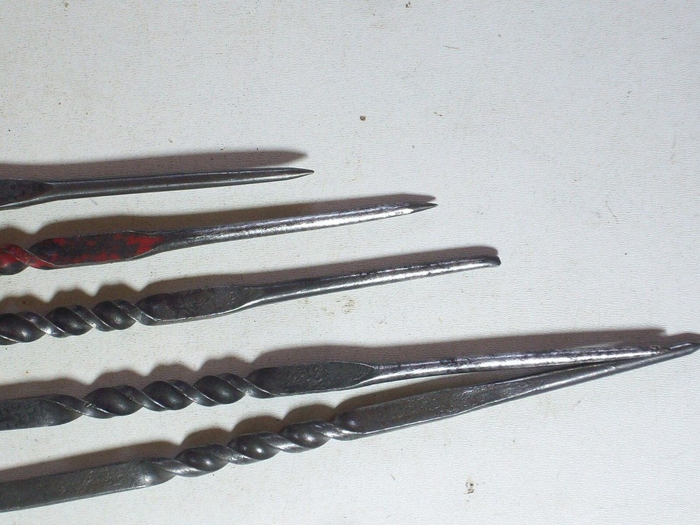 Tool MARLINSPIKE FLAT METAL STEEL TWISTED LOOP POINT FIRE POKERS MARLIN SPIKE $E