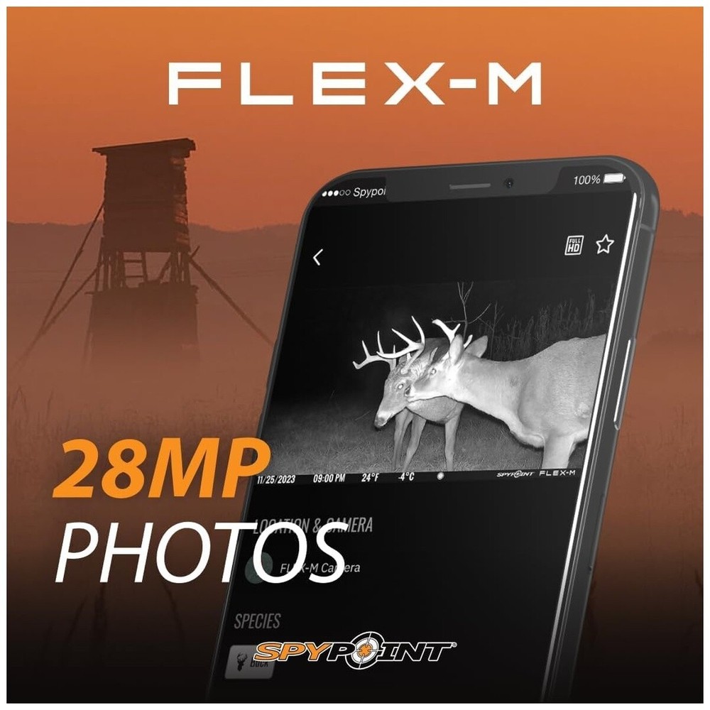 SPYPOINT Flex-M Cellular Trial Camera Solar Bundle (FLEX-M-SOLAR-BUNDLE)