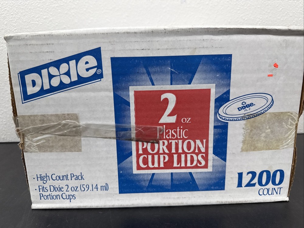 Dixie 2oz Plastic Portion Cup Lids 1,200 ct
