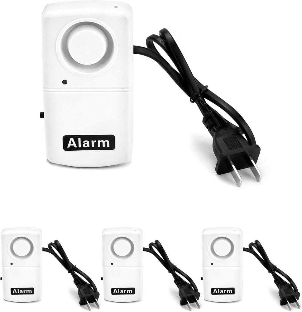 QWORK Power Failure Alarm, 4 Pack Automatic Power Cut Failure Outage Alarm 120Db