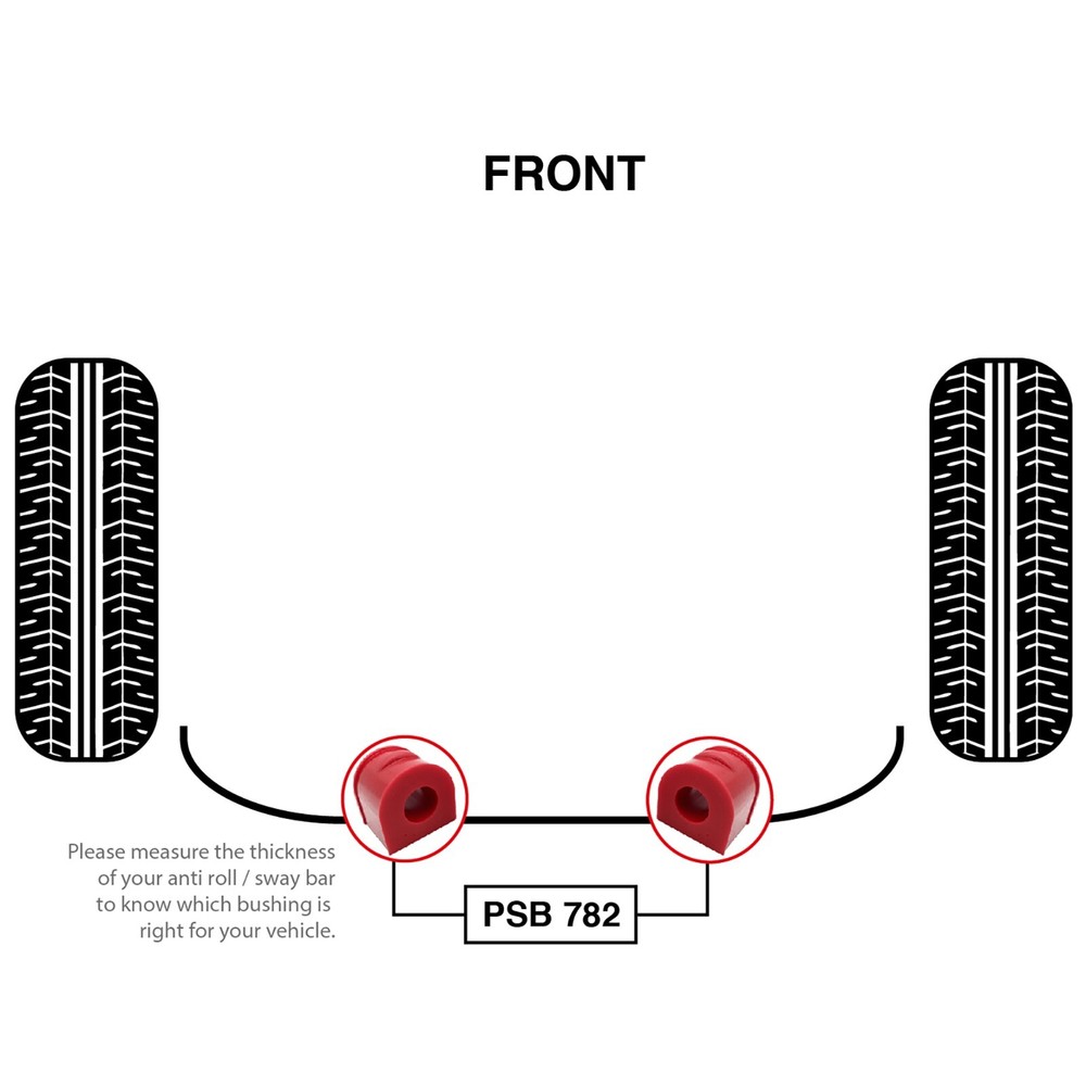 2x Mazda 3 (04-13) Front Sway Bar Polyurethane Bushing Kit (21/22mm)
