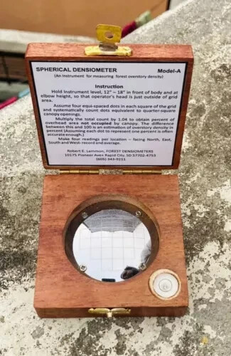 Forestry Suppliers Spherical Crown Elegant Solid Wood Handmade Densiometer Gift